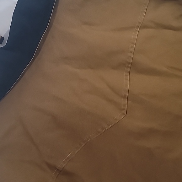 Chic Tan Utility Jacket with Black Collar - Picture 11 of 12